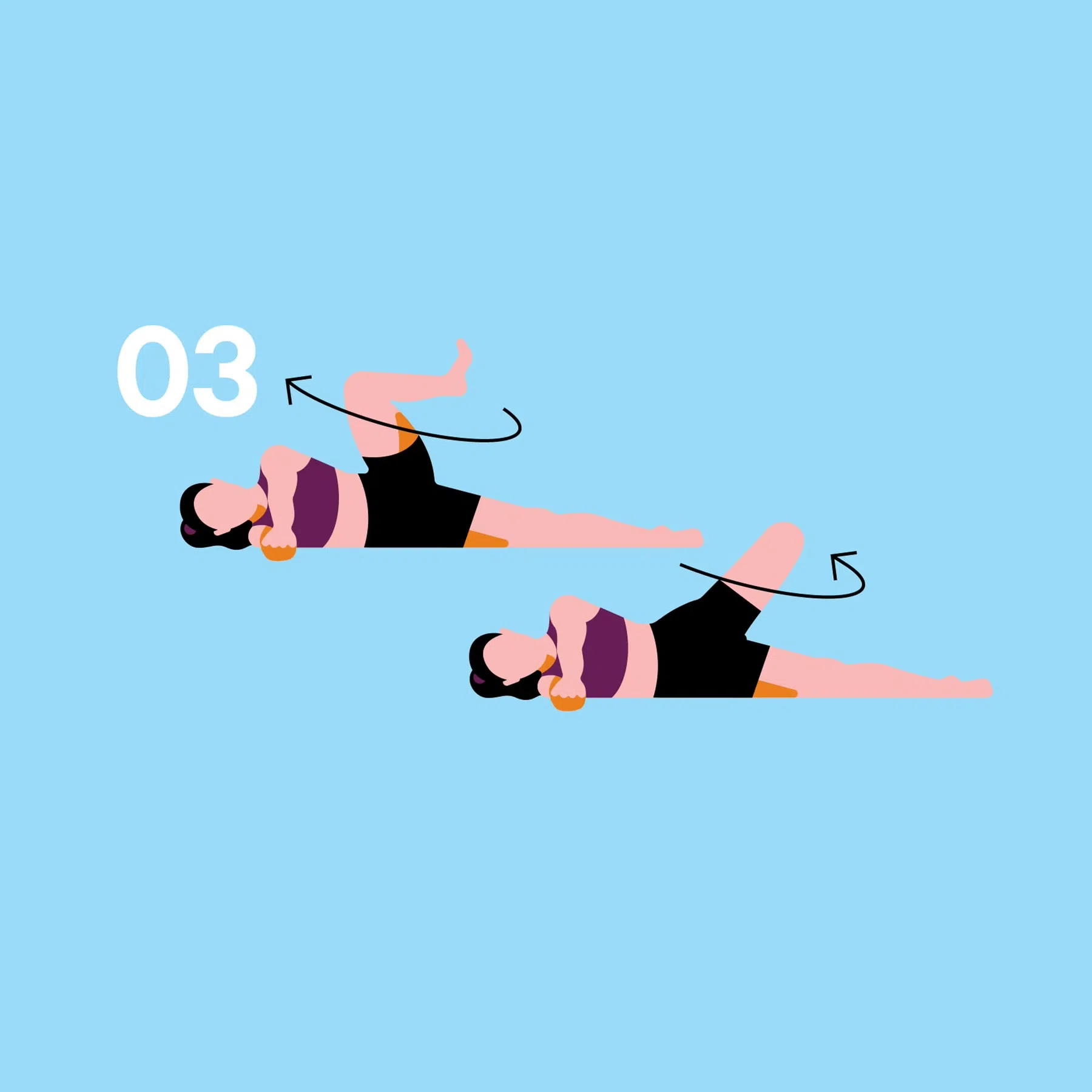 Side-lying hip circle